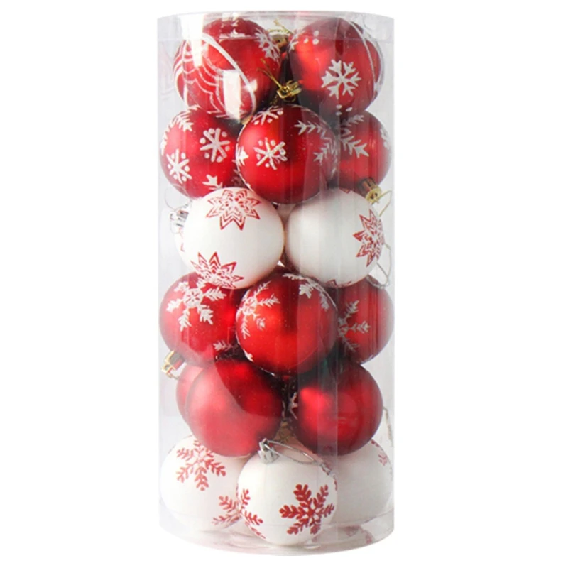 

24 Christmas Decoration Ball Tree Ornaments Plastic Decoration Toys 6 Cm Ball Gadgets On Christmas Tree New