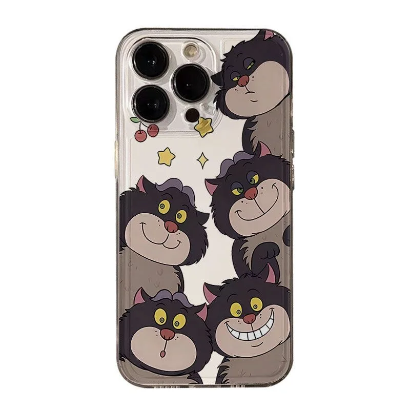 Чехол для телефона Lucifer the cat OPPO Reno 12F 12 7 11 11F 10 2F 4 8 8T 8Z 7Z 6Z 6 5 Pro Plus 4G 5G Прозрачный