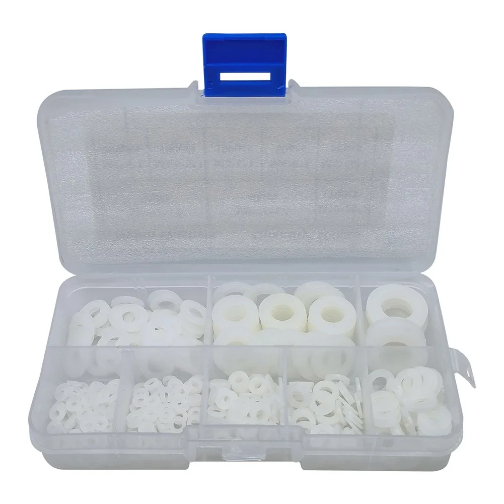 500 шт. M2 M2.5 -M3 -M4 M5 M6 M8 M10 белая пластиковая нейлоновая плоская шайба с плоской