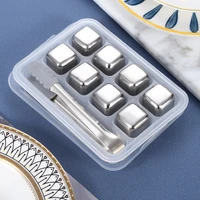 1468pcs stainless steel ice cubes reusable chilling stones for whiskey wine wine cooling cube chilling rock party bar tool