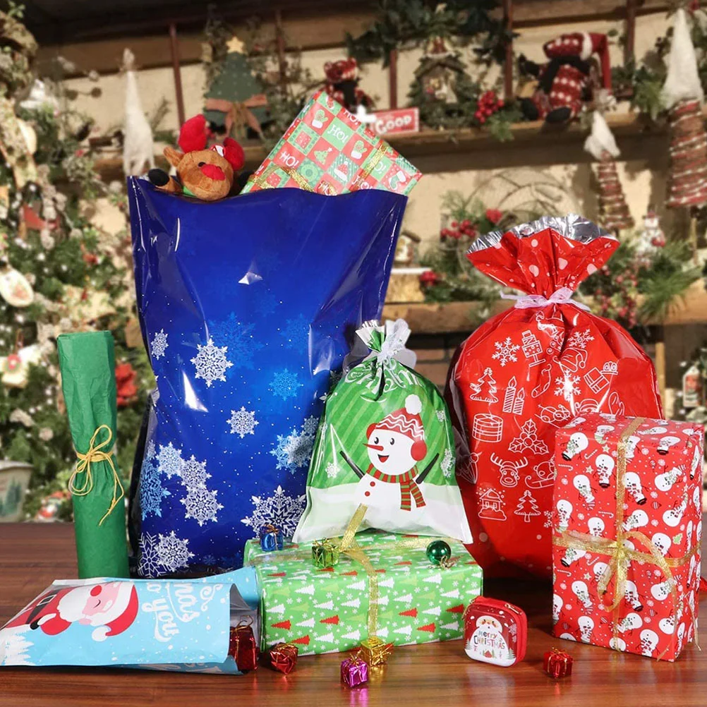 

Bags Christmas Giftpresents Drawstring Large Wrapping Candy Bag Extra Jumboassortmentbulk Goodie Ties