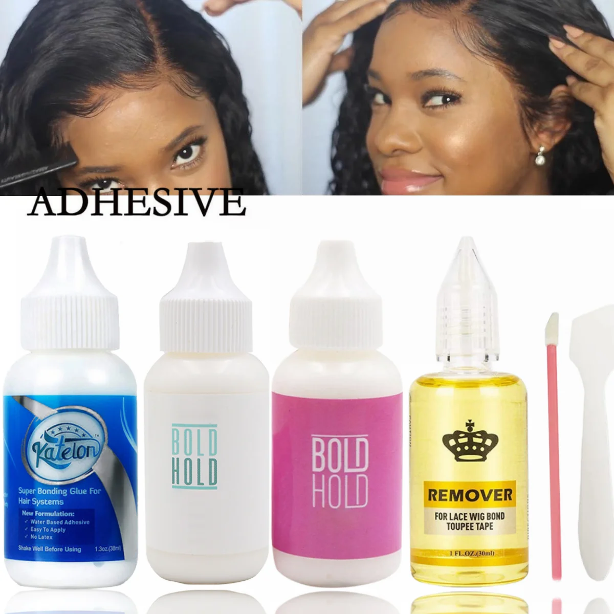

Katelon Wig Glue Bold Hold Sweat Resistant Lace Adhesive Wax Stick Lay Wigs for Frontal Oil Based No Irritate Remover No Residue