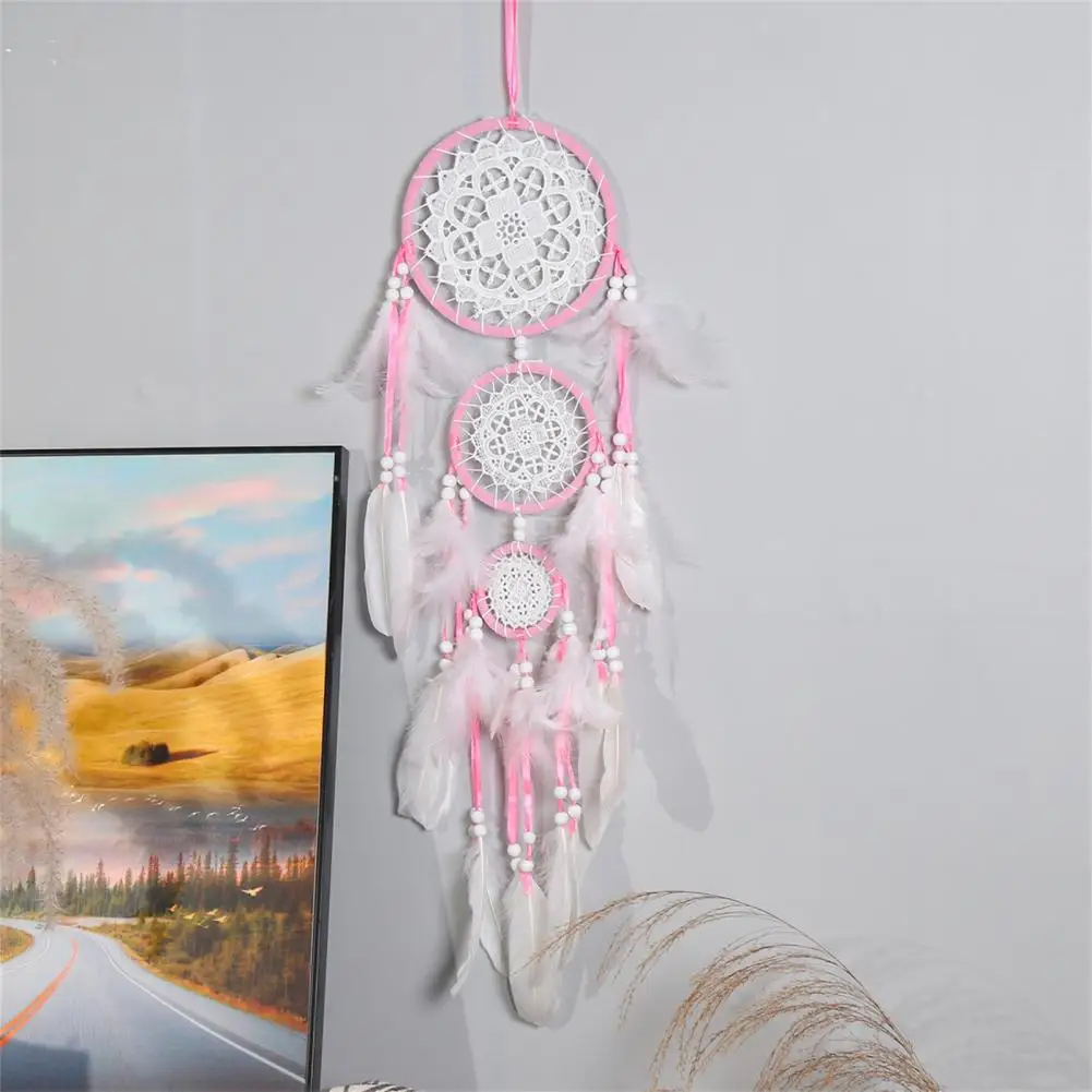 

Beautiful Hanging Ornament Hand Made Iron Material Dorm Chic Ornament Craft Wall Feather Craft Hanging Pendant