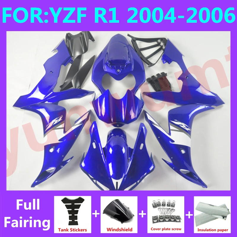 

NEW ABS Motorcycle Injection full Fairing Kit fit For YZF R1 2004 2005 2006 YFZ-R1 04 05 06 Bodywork Fairings kits set blue