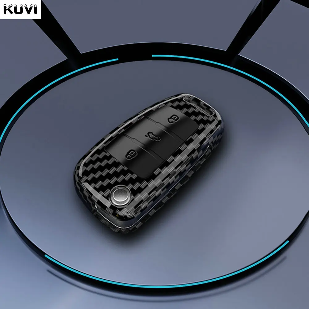 

Защитный чехол для автомобильного ключа из ABS-пластика с карбоновым волокном для Audi A1, A3, A4 (8P, 8L, 8V), A5 (B6, B7), ...