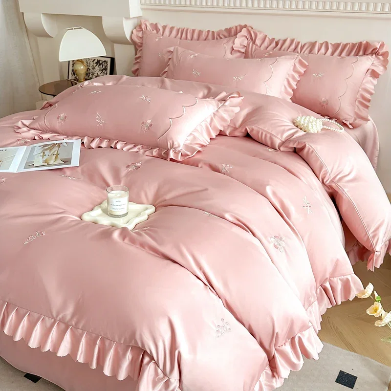 Комплект постельного белья NoEnName_Null из тенселя 4 шт.