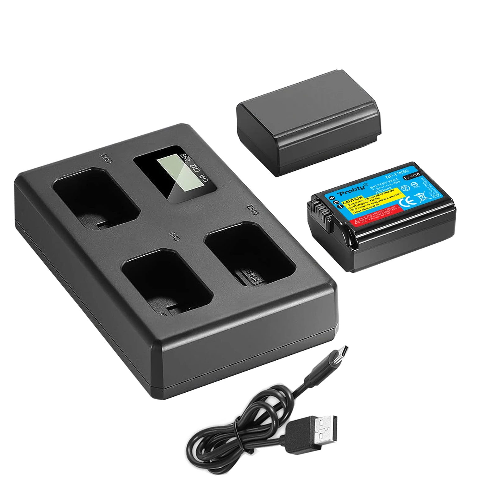 

2000mAh NP-FW50 NP FW50 Battery+3 Channel Charger For Sony ZV-E10 A6000 A6400 A6300 A6500 A7 A7II A7RII A7SII A7S A7S2 A7R