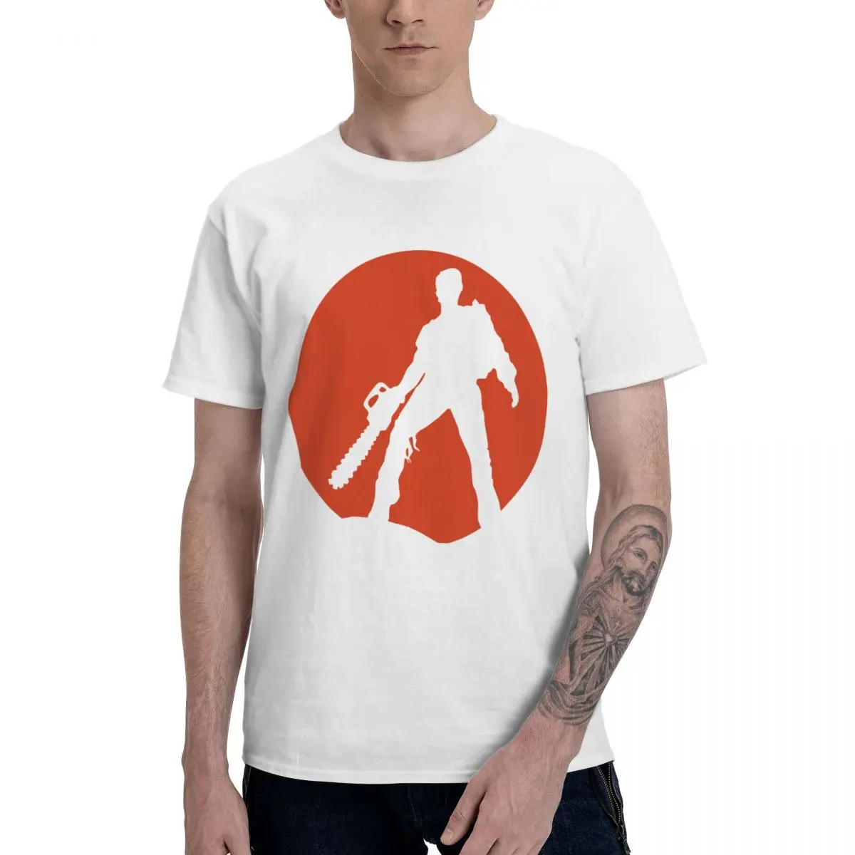 

Модная футболка Ash Vs The Evil Dead из чистого хлопка с круглым вырезом и короткими рукавами, Высококачественная футболка из 100% хлопка с принтом европейского размера