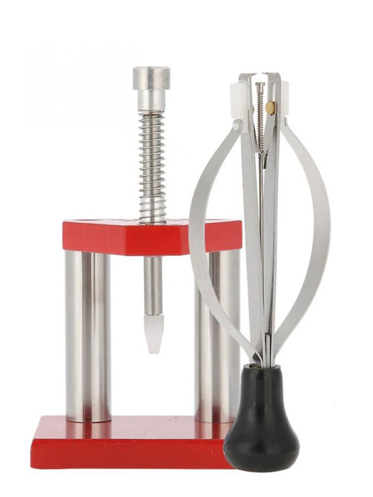 Red Watch Tool Hand Plunger Puller Remover Hand Set Fitter Solid Alloy Steel Watch Repair Tool Kit With 6 Plastic Dies