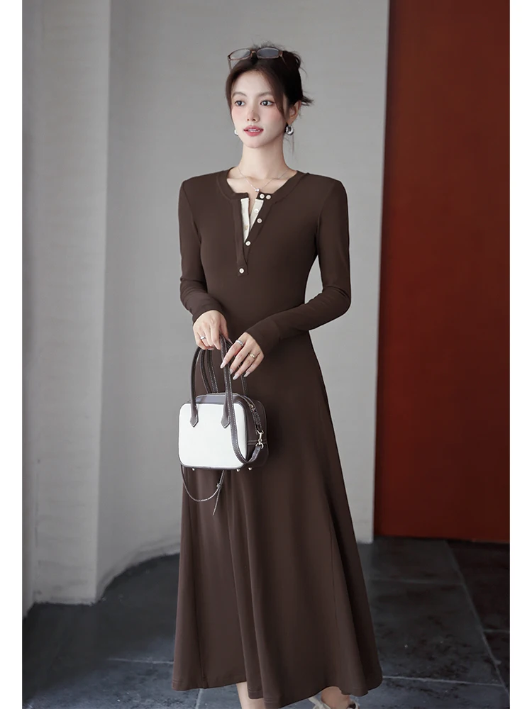 [Специальное предложение Double 2 трикотажное платье с высокой эластичностью и