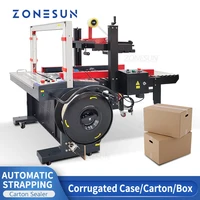 ZONESUN Automatic Carton Sealing Machine Case Taping Strapping Packaging Equipment Boxing System Streamlining Production ZS-ACS1