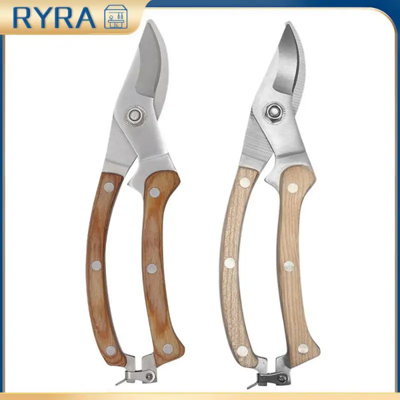 

Professional Pruner Garden Scissors Wood Handle Pruning Shears Multifunctional Labor-saving Tree Trimmers Garden Tools