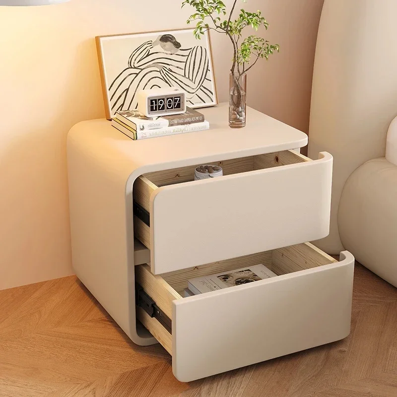 Белый ночной столик с выдвижными ящиками ночные столики в скандинавском стиле