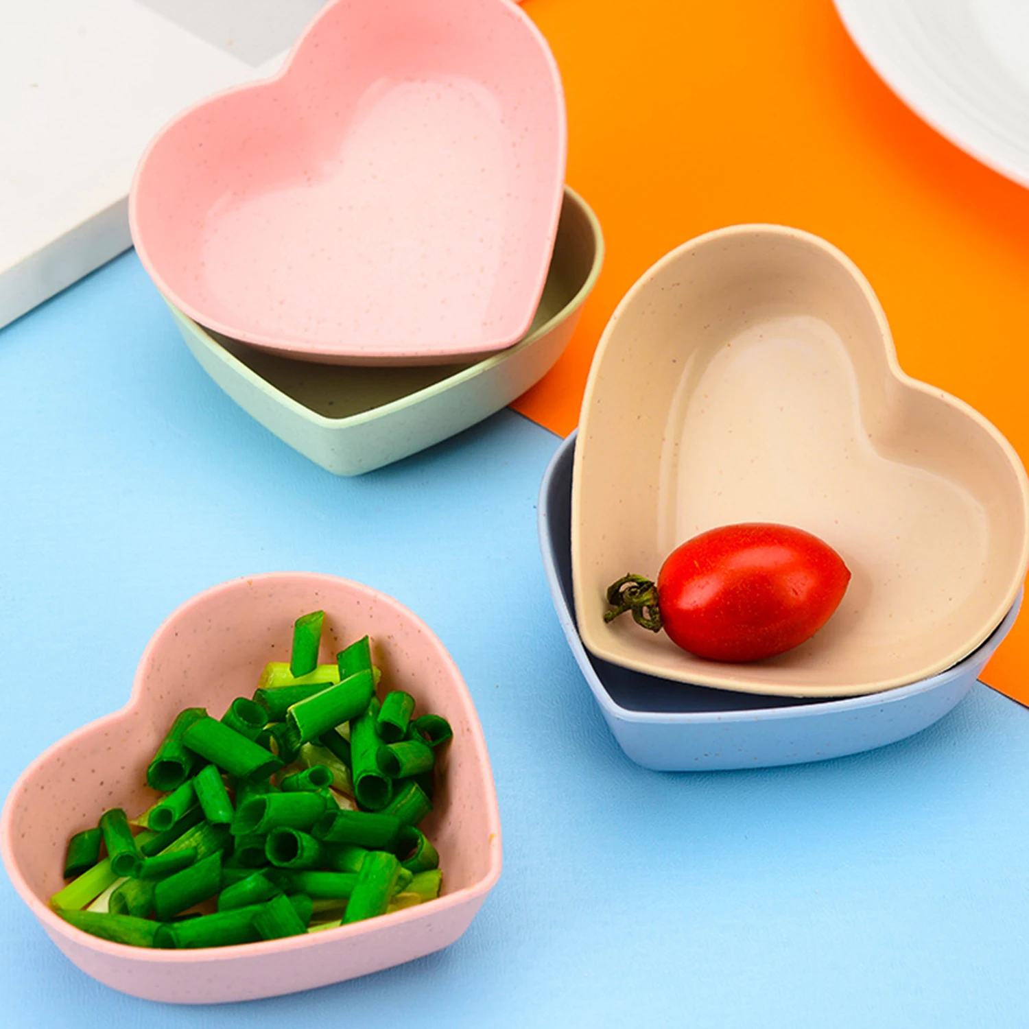 

Tableware Bowl Heart Shape Lightweight Seasoning Bowl Food Sauce Dish Appetizer Plates for Kitchen tools Kitchen Accessories
