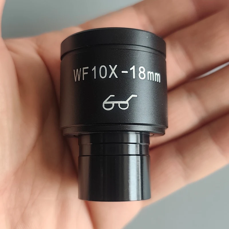 Фото WF10X широкоугольный окуляр с высокой точкой зрения 18 мм интерфейс 23,2 мм металлическое покрытие для аксессуаров для биологических микроскопов №5