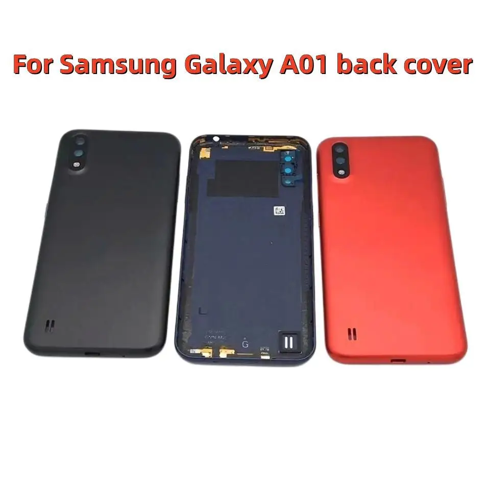 

Original New For Samsung Galaxy A01 A015 SM-A015F SM-A015G Back Battery Cover Rear Door Housing Back Case with Camera lens