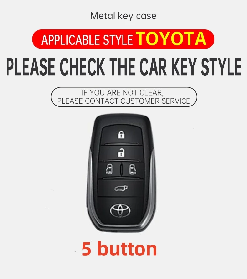 Фото Кожаный чехол для дистанционного ключа из цинкового сплава для Toyota C HR CHR Prius RAV 4 Camry Corolla 2017 2018 2020 2021, аксессуары №2