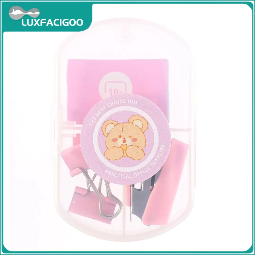 

Small Stapler Set Metal Stapler 1 Set Practical Set Multifunctional Suit Stationery Delicate Color Stapler Office Stationery Set