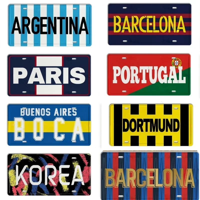 Fj Decor Автомобильный Металлический Знак Номерного Знака С Милан Барселоном