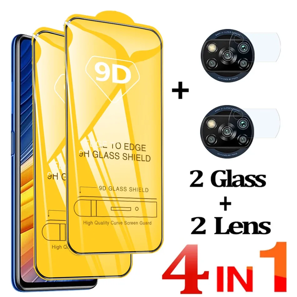 

Закаленное стекло для Mi Poco X3 Pro NFC F3 M3 M4 GT, Защита экрана для Xiaomi Redmi Note 11 10 9 8 Pro 9s 10s 9T 8T 9A 9C