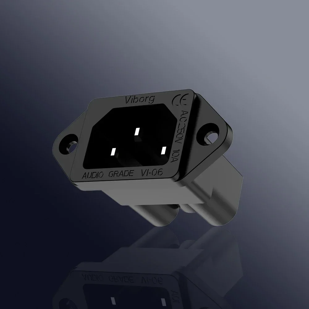 VI06BC Высокое качество Viborg HI-End аудиокласс из чистой меди IEC входная розетка аудио