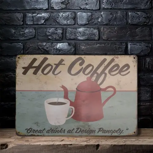 Металлический настенный плакат в стиле ретро Великолепный напиток дизайне