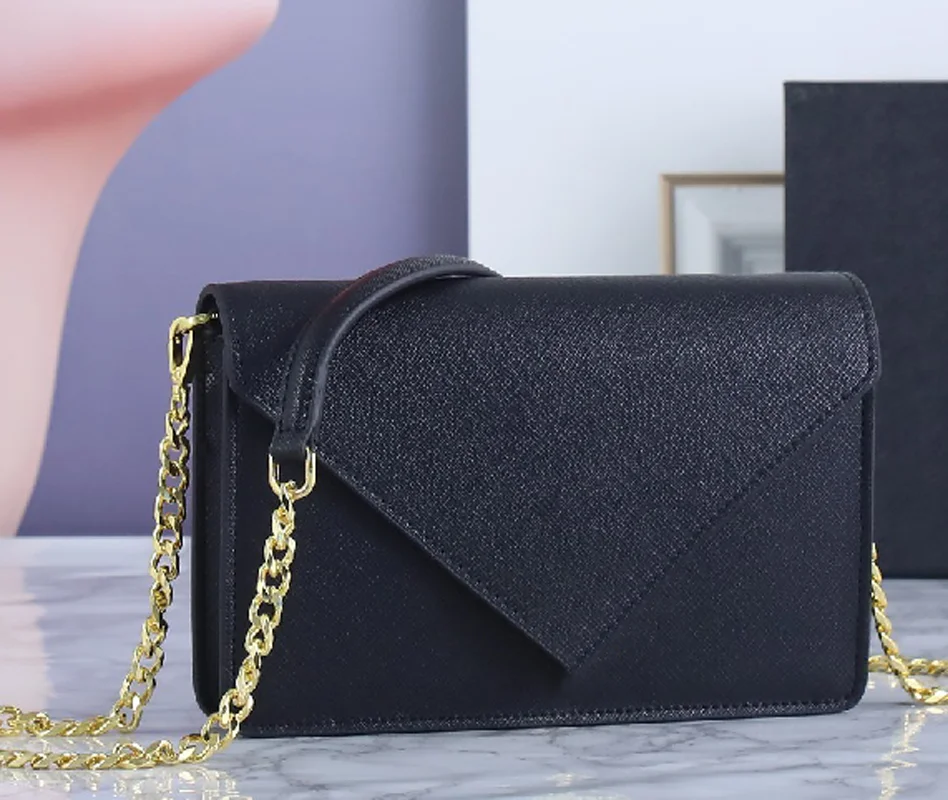 

Новинка 2022, Высококачественная кожаная модная дамская сумка через плечо с цепочкой, маленькая квадратная сумка-книжка для подмышек