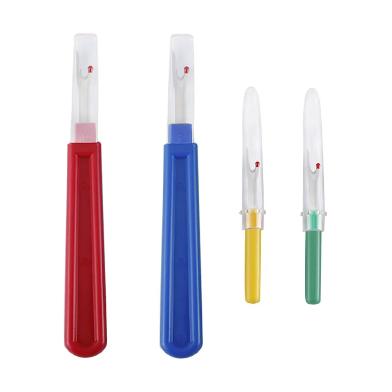 

(1Pack)=4Pc Plastic Handle Craft Thread Cutter Seam Ripper Stitch Unpicker Sewing Tool(2Large 2 Small)