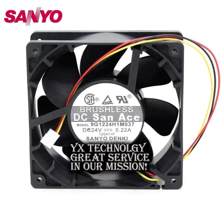 Для SANYO 9G1224H1M037 24 В 0.22A 12 см 120 мм 12038 Частотные вентиляторы кулер для сервера 120*120*38 мм