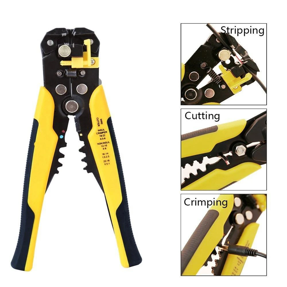 

Electrician Tools Stripping Multifunction Wire Stripper Self-adjusting Cable Cutter Crimper Automatic Wire Stripping Tool For In