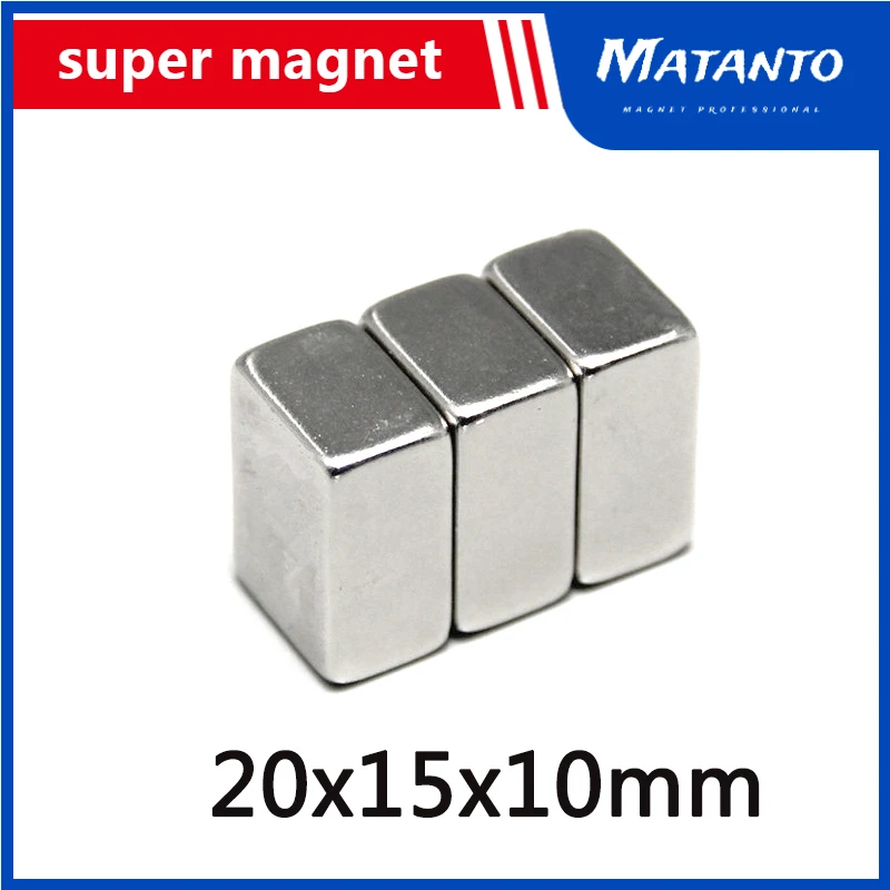10~30pcs 20x15x10 mm Super Cuboid Block N35 Magnet 20x15x10mm Neodymium Magnetic 20mm*15mm*10mm NdFeB Strong Magnets 20*15*10 mm