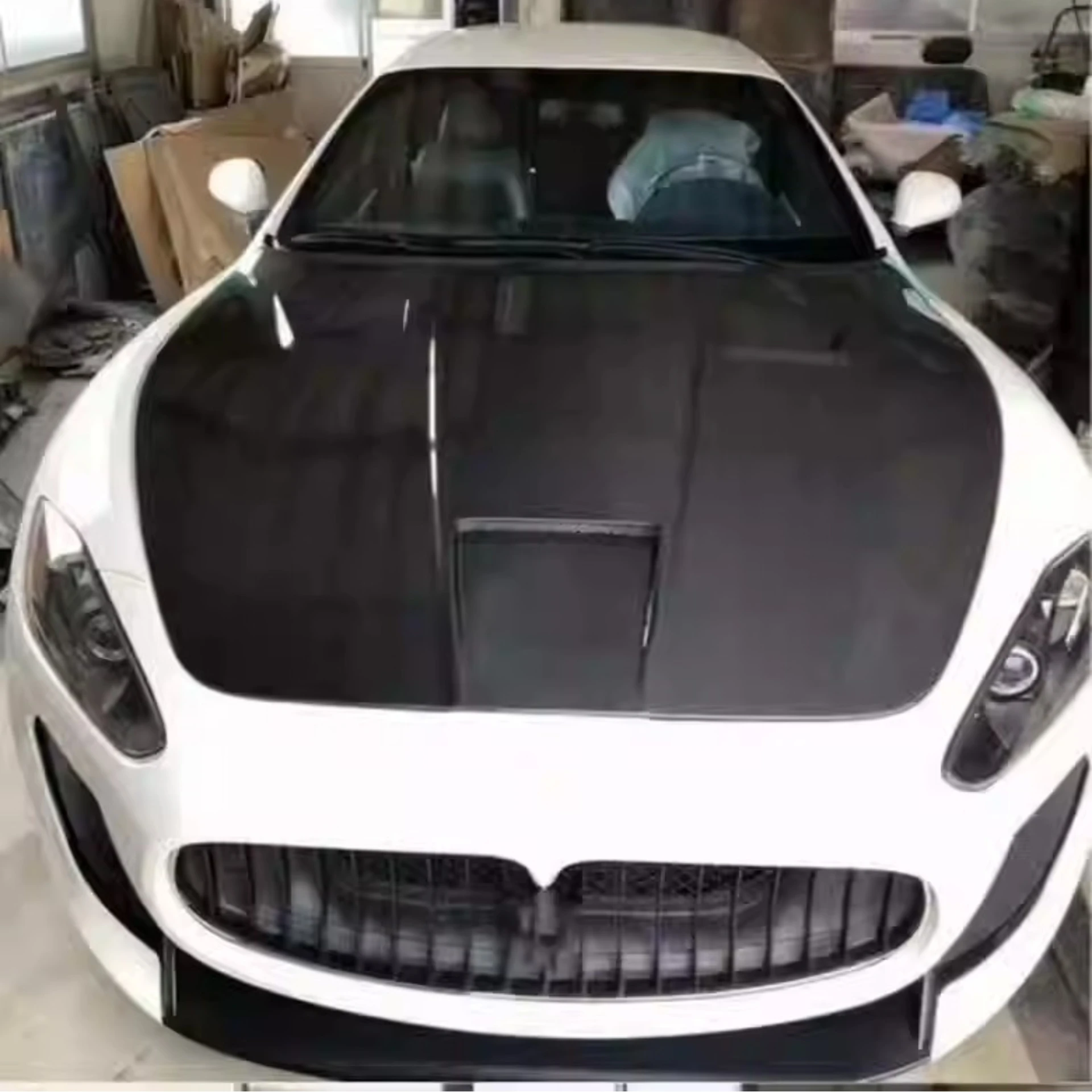 Cabron волоконная крышка двигателя в сборе для Maserati GT GTS бленда Модифицированная