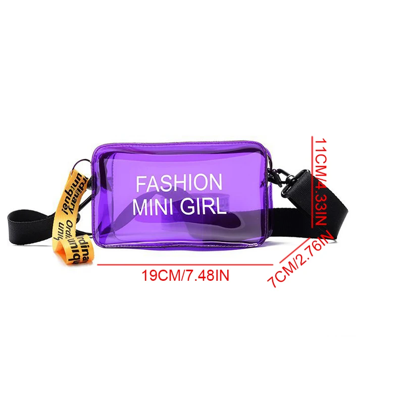 Модная Желейная Сумка Через Плечо Квадратного Дизайна С Текстом И Графическим