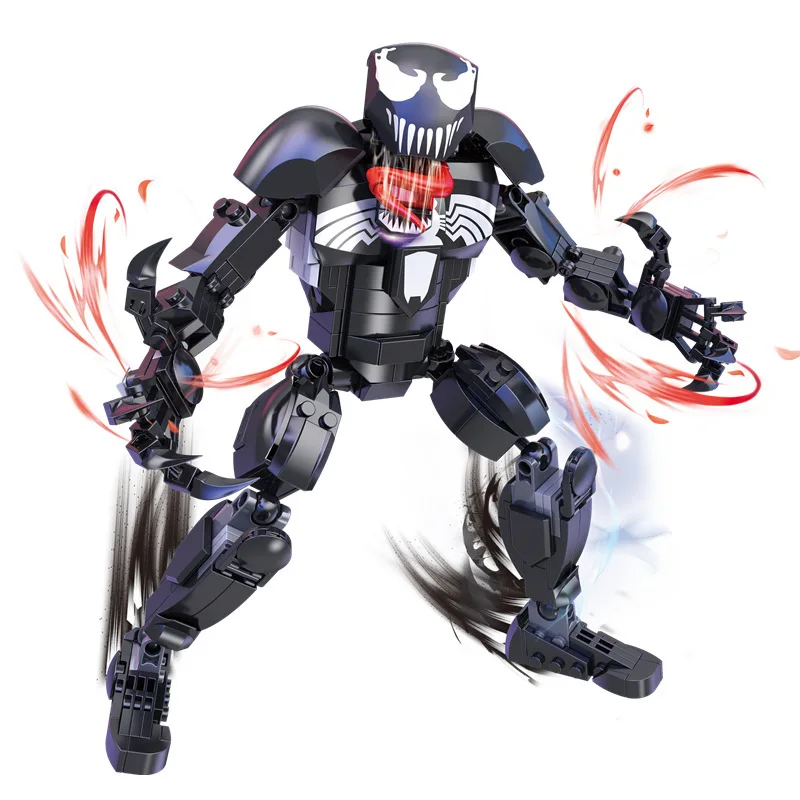 

Disney Venom Vs Spiderman Marvel Avengers Heroes Mech Armor Robot Model Building Block Bricks Toys Kid Gift Boys Set