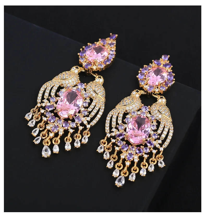 

Heavy industry exaggerated bird modeling earrings studs