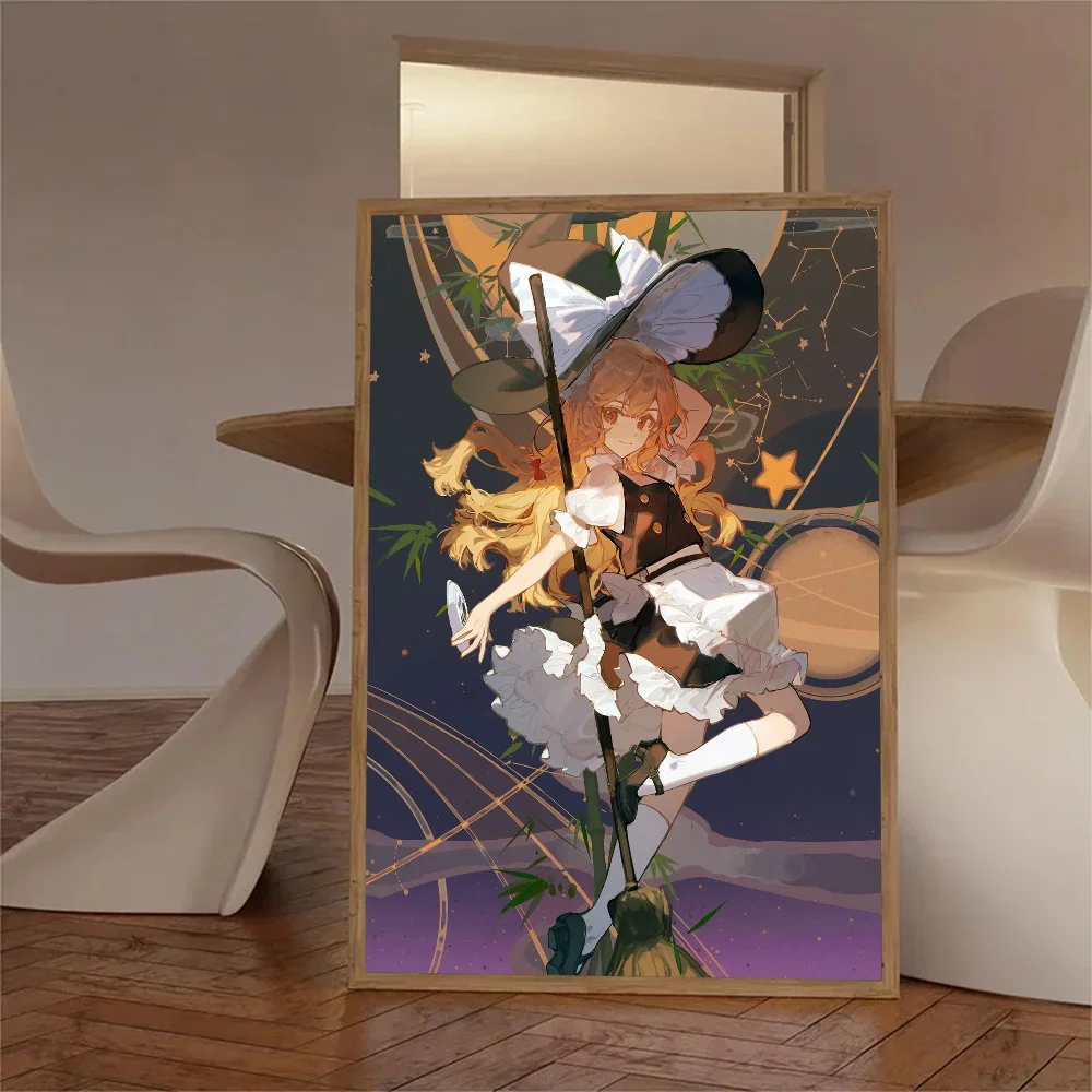 1 шт. самоклеящийся постер Marisa Kirisame Anime Touhou Project Series