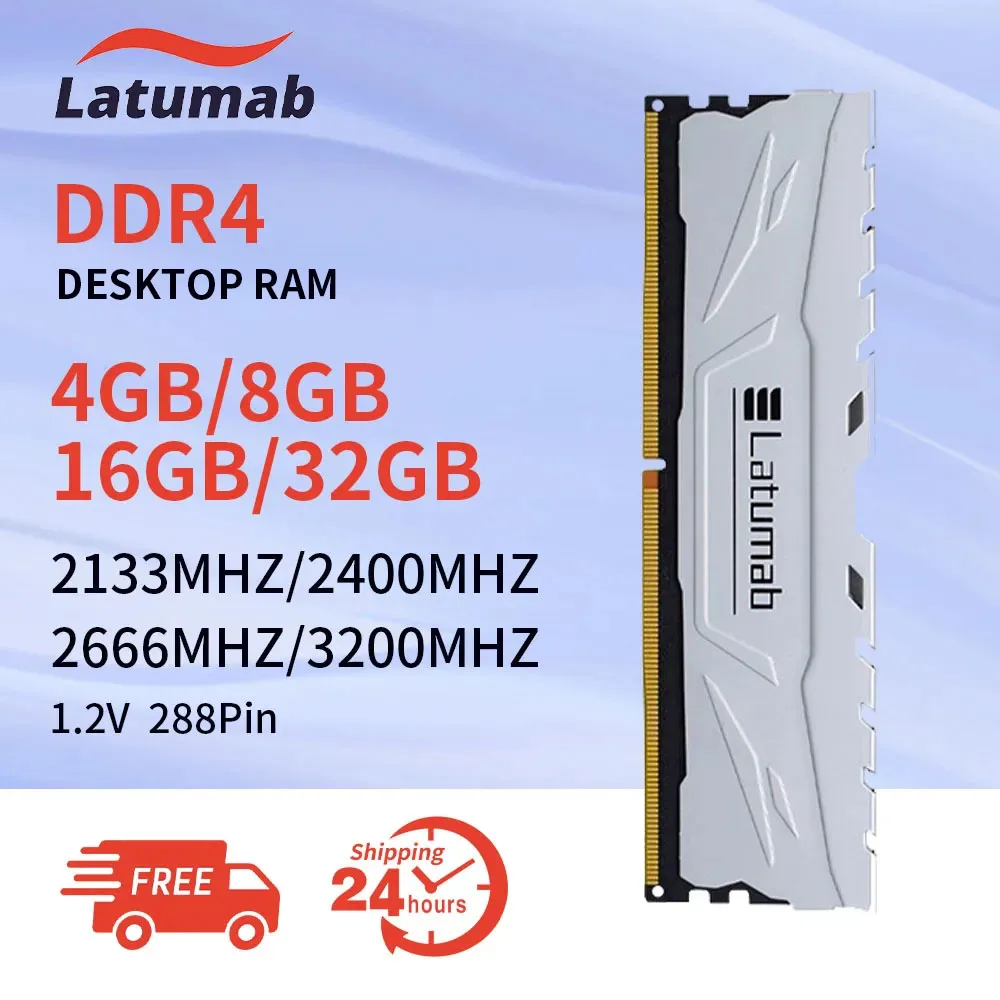 

Memoria Ram DDR4 8GB 4GB 16GB 32GB 3200MHz 3600MHz 2666MHz 2400MHz 2133MHz Desktop Memory DIMM PC4-25600 21300 1.2V 288Pin