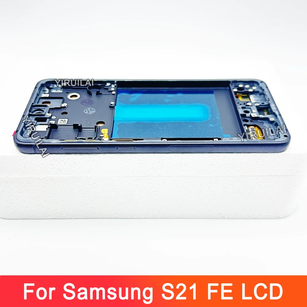 Фото OLED для Samsung Galaxy S21 FE 5G ЖК-дисплей с цифровым преобразователем сенсорного экрана и рамкой для Samsung S21 FE G990B G990B/DS ЖК-экран №5