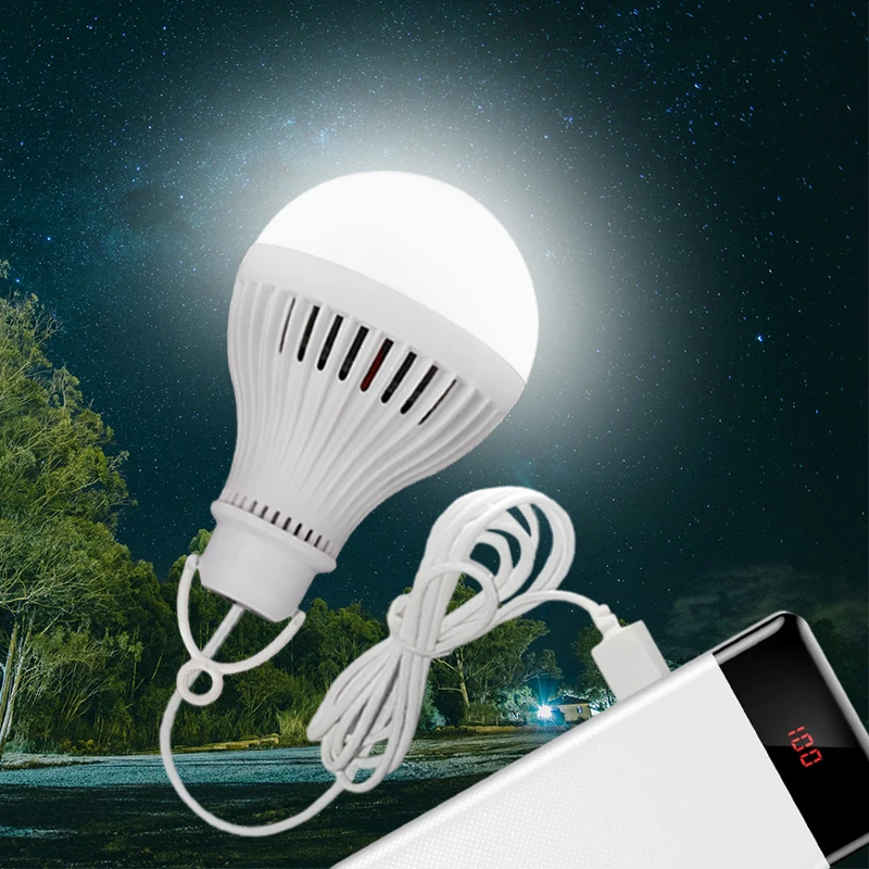LED Portable Lantern Outdoor Camping Lamp USB Mini Bulb 1/2PCS Birght Flashlight Power Bank Charging Book Reading Night Light