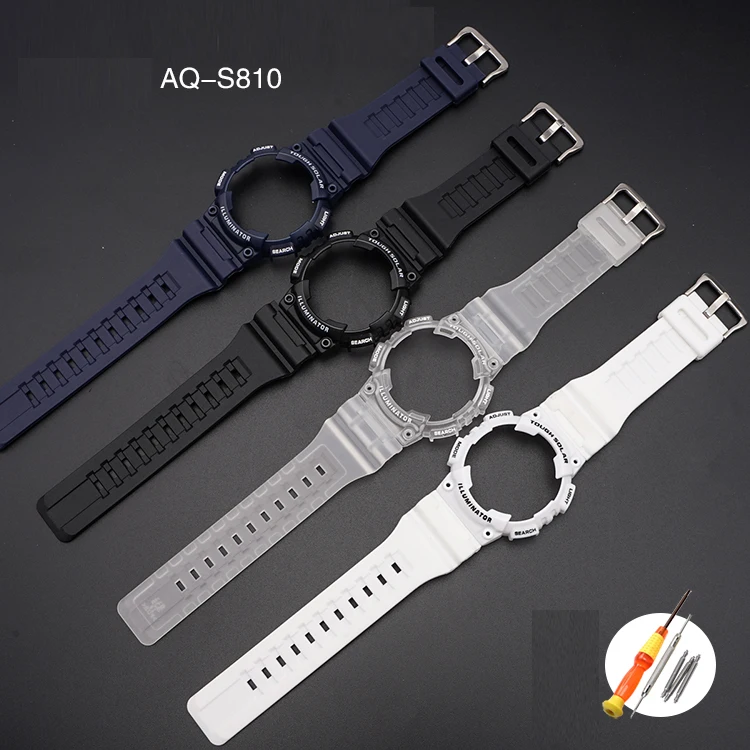 

For Casio Watch band Bracelet accessories Strap Replacement Watchband for Casio G-Shock AQ-S810W/AQ-S800W Wrist Resin Case Cover