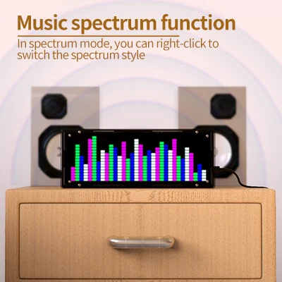 

LED Music Spectrum Display Diy Kit 32x16 Lattice Spectrum Clock 8 Kinds Spectrum Mode SMD Soldering Project Level Display Light
