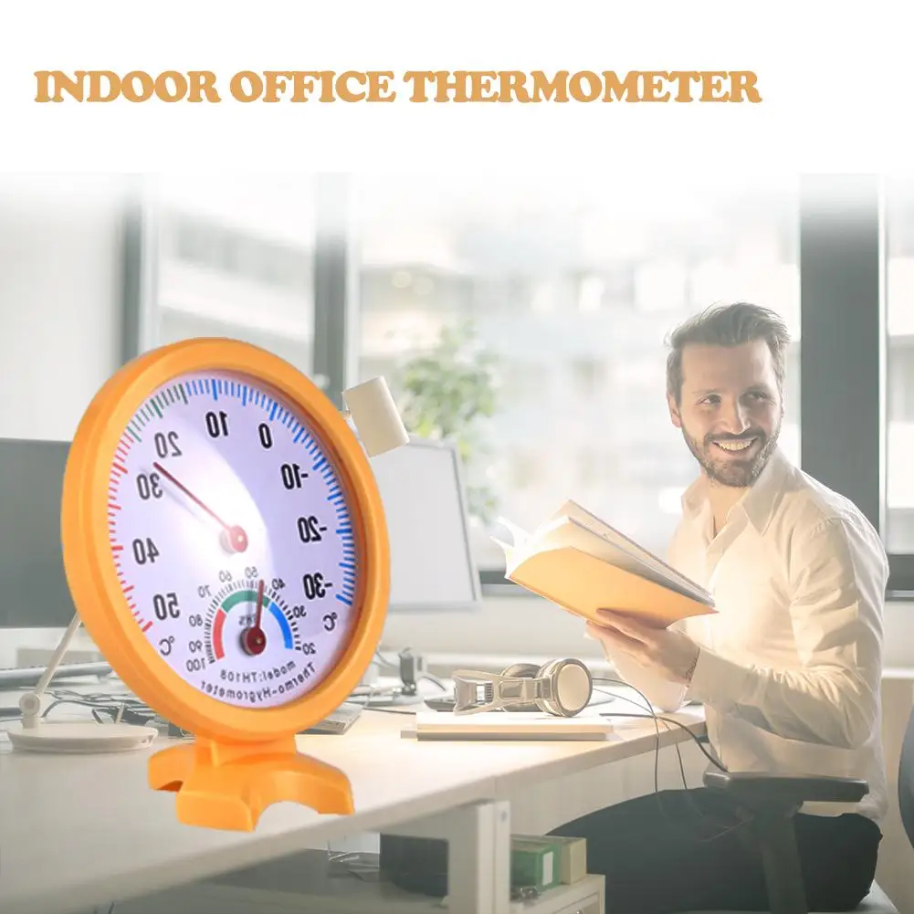 

Mini Round Clock Shaped Indoor Outdoor Hygrometer Humidity Thermometer