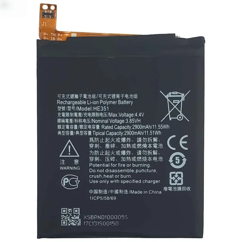 Фото HE351 HE322Батарея для Nokia Lumia 1.4 C1 2.4 5Dual 2.2 C3 3.1 5.1 5 7.1 8 G50 830 Аккумуляторы для мобильных телефонов 2900 мАч 3120 мАч №3
