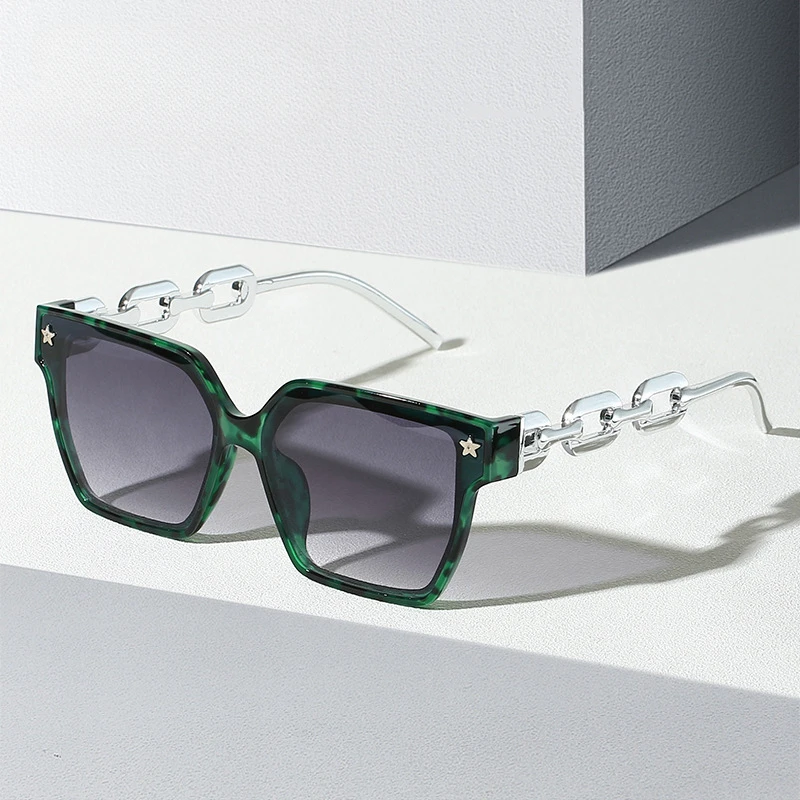 

Новинка 2329, модные солнцезащитные очки с цепочкой и дужками, модные женские солнцезащитные очки