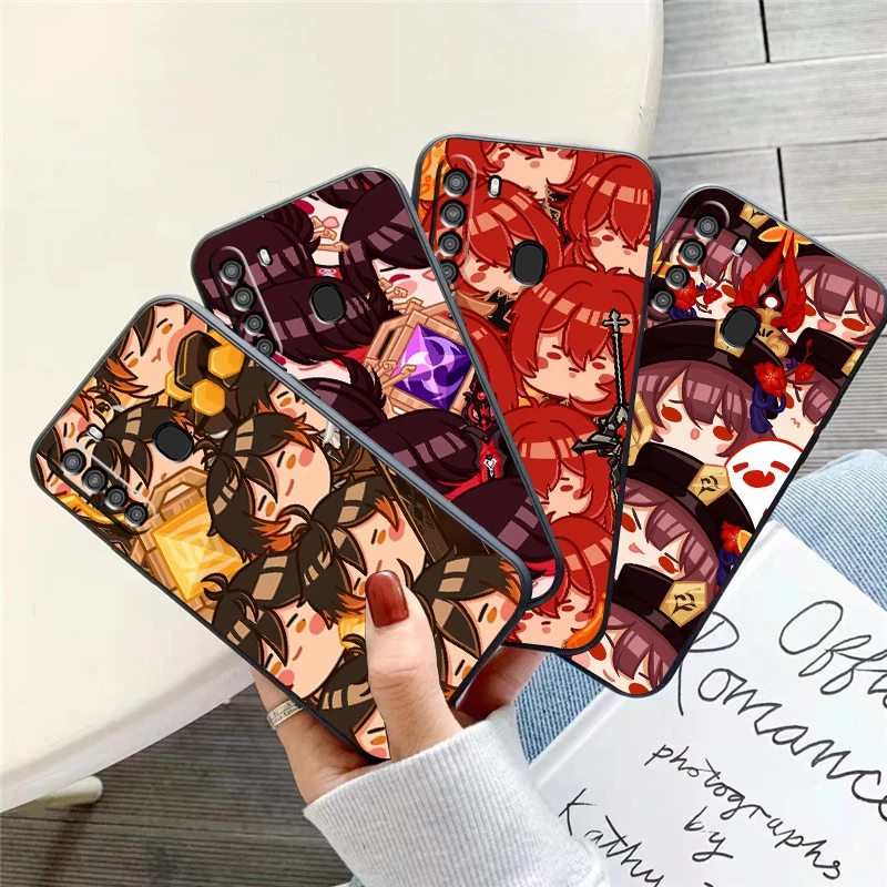 

Genshin Impact Project Game Phone Case For Samsung Galaxy S20 S20FE S20 Ulitra S21 S21FE S21 Plus S21 Ultra Black Carcasa Soft