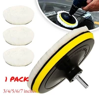 car polish pad 34 567 inch soft imitated wool polishing disc car body waxing polisher auto cleaning care beauty waxing tools