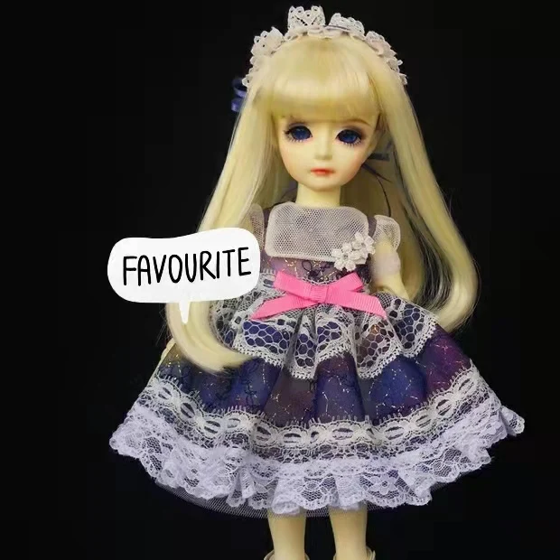 

Bjd doll dress 1/6 30cm Starry sky embroidery Sweet Lolita dress toy clothes (Fit for 1/6 Doll Accessories）