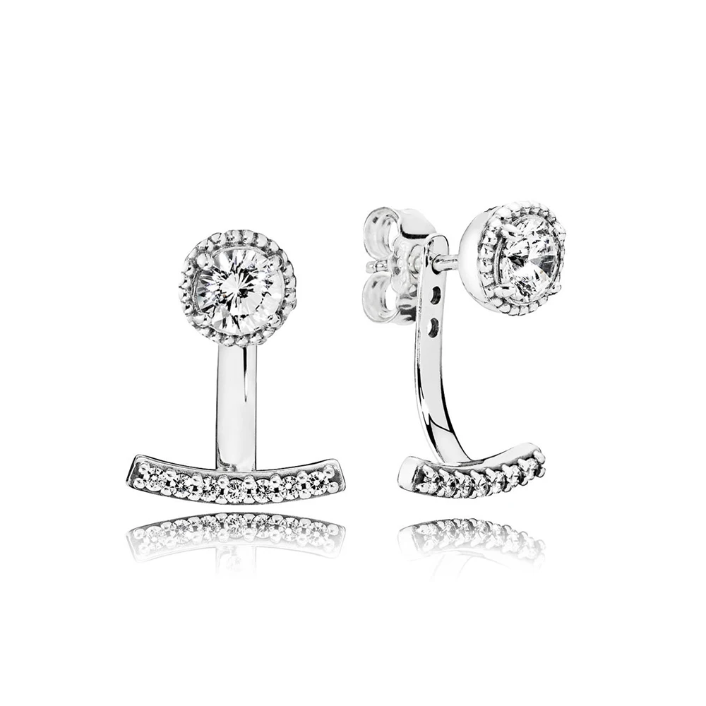 Pan The Same 925 Sterling Silver Crown Angel Wings Star Stud Fresh Dazzling Earrings |