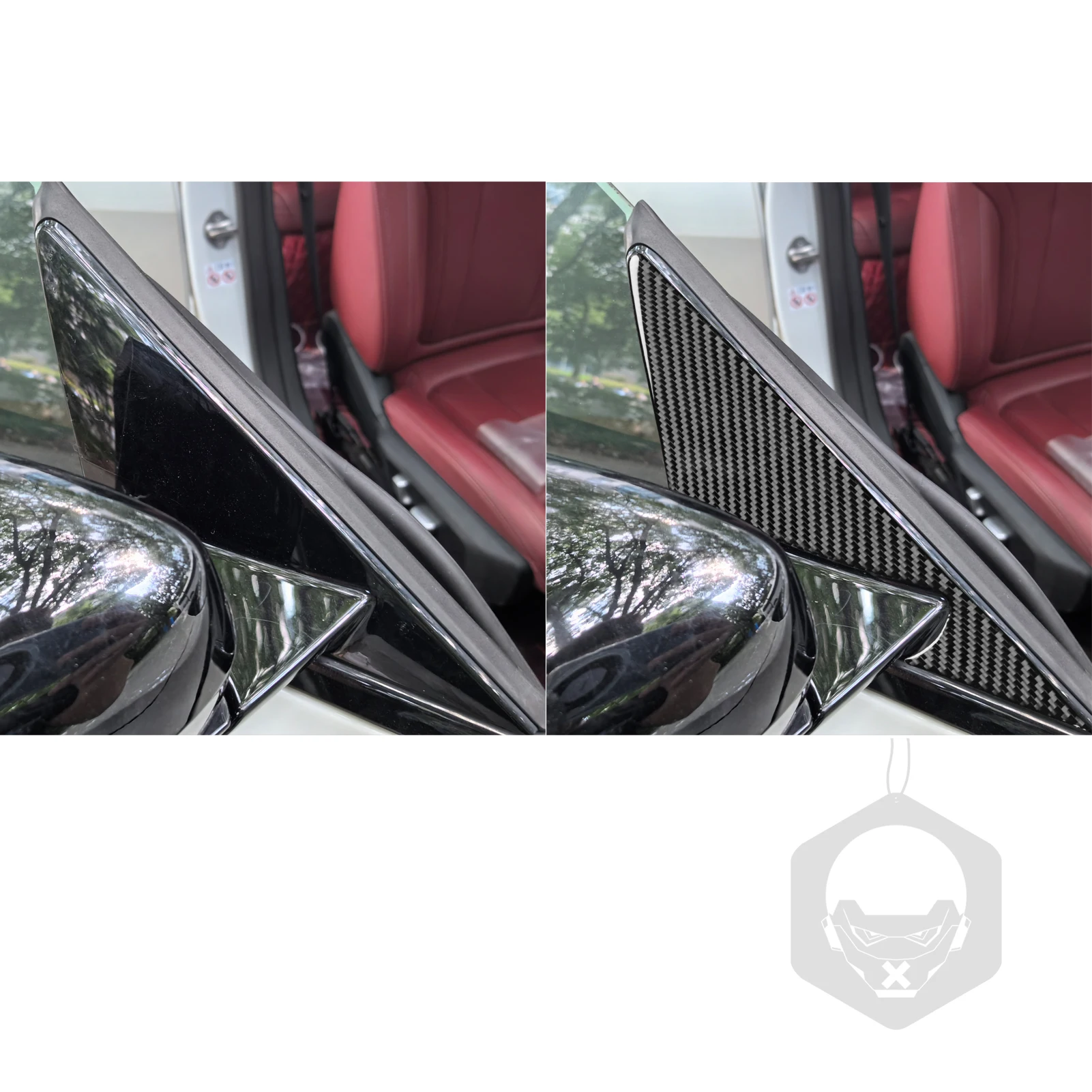 Для BMW 4 серии G22 G23 G26 2021-2024 углеродное волокно внешняя наклейка на стойку А авто