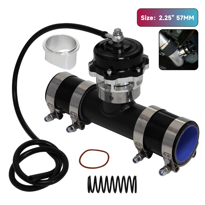 

50mm 35psi Turbo Blow Off Valve & BOV Adapter & Clamp & 2.25" OD Flange Pipe